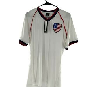 Hawks Bay USA Soccer Jersey Mens XL Raglan V-Neck Pullover Activewear Sporty NWT